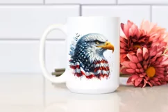 Detailed Watercolor Patriotic Bald Eagle | Sublimation | Product Image 2