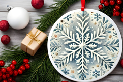 Round Christmass Ornament PNG Product Image 2