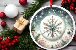 Round Christmass Ornament PNG Product Image 2