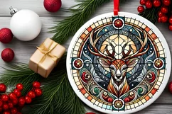 Round Christmas Ornament Sublimation|Clipart Product Image 1