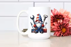 Detailed Watercolor Patriotic Locksmith Gnome USA Product Image 2
