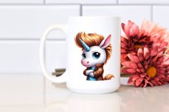Colorful Baby Unicorn Johny Bravo | Sublimation | Clipart Product Image 2