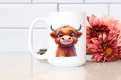 Funny Highland Cow Portrait, PNG Product Image 2