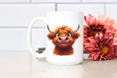 Funny Highland Cow Portrait, PNG Product Image 2