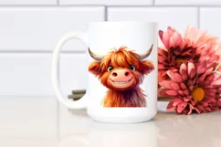Funny Highland Cow Portrait, PNG Product Image 2