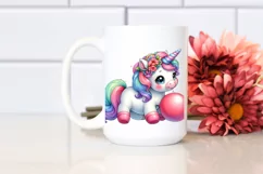 Baby Unicorn Pumpin Summer Sticker Clipart Product Image 2