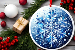 Round Christmass Ornament PNG Product Image 2