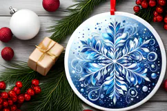 Round Christmass Ornament PNG Product Image 2