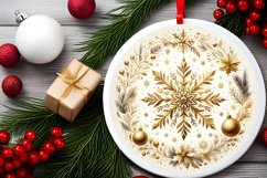 Round Christmas Ornament Sublimation|Clipart Product Image 2