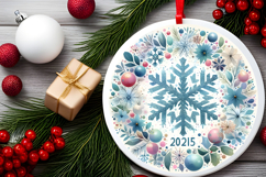 Round Christmass Ornament PNG Product Image 2
