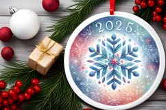 Round Christmas Ornament Sublimation|Clipart Product Image 2