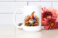 Autumn Gnome Watercolor, PNG Product Image 2