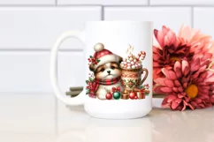 Cute Dog with Christmas Ornaments PNG Product Image 2