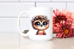 Funny Baby Owl Portrait Clipart Product Image 2