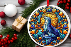 Round Christmass Ornament PNG Product Image 2