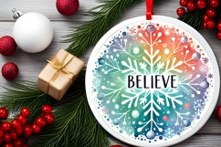 Round Christmas Ornament Sublimation|Clipart Product Image 2
