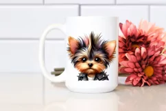 Watercolor Baby Yorkshire Terrier Punk Singer | Sublimation Product Image 2