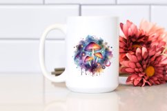 colorful Magical Aster Mushroom | Sublimation | Clipart Product Image 2