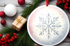 Round Christmas Ornament Sublimation|Clipart Product Image 2