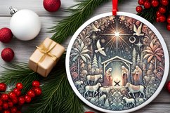 Round Christmas Ornament Sublimation|Clipart Product Image 2