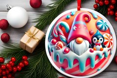 Round Christmas Ornament Sublimation|Clipart Product Image 2