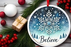 Round Christmas Ornament Sublimation|Clipart Product Image 2