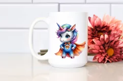 Watercolor Baby Unicorn Hero | Clipart Product Image 2