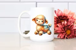 Colorful Baby Lamb Plush Sewed Clipart Product Image 2