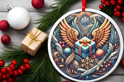 Round Christmass Ornament PNG Product Image 2