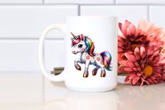 Colorful Baby Unicorn with Polish Festival PNG Product Image 2