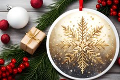 Round Christmas Ornament Sublimation|Clipart Product Image 2