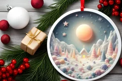 Pastel Christmas Candy Scene Sublimation PNG Product Image 2
