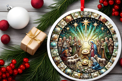 Round Christmass Ornament PNG Product Image 2