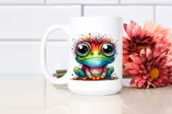 Colorful Layered Baby Frog | Sublimation Clipart Product Image 2