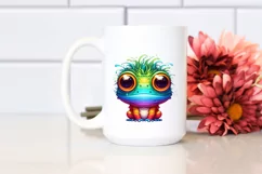 Colorful Layered Baby Frog with Crazy Eyes and Hair | Product Image 2