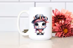 Baby Unicorn with Hat Bandana and Big Eyes | Sublimation | Product Image 2