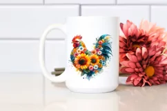 Colorful Chicken with Sunflower Body, PNG Product Image 2