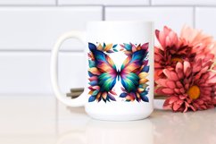 Abstract Vibrant Butterfly PNG Product Image 2