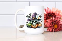 Funny Watercolor Skull | Sublimation Clipart Product Image 2