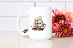 Vintage Sailboat, Transparent PNG Product Image 2