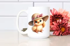 Baby Chick Sun Hat | Thoughtfull Goofy Smile | Sublimation Product Image 2
