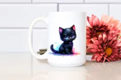 Vibrant Baby Black Cat, Transparent PNG Product Image 2