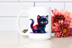 Vibrant Baby Black Cat, Transparent PNG Product Image 2