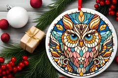 Round Christmas Ornament Sublimation|Clipart Product Image 2