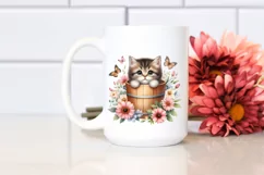 Watercolor Cute Baby Cat PNG Product Image 2