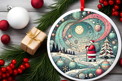 Round Christmass Ornament PNG Product Image 2