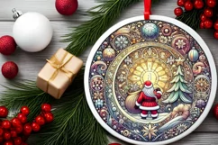 Round Christmas Ornament Sublimation|Clipart Product Image 2