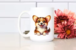 Funny Pembroke Welsh Corgi Sitting | Clipart Product Image 2