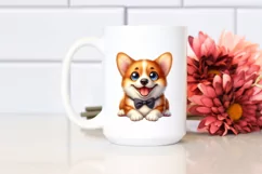 Funny Pembroke Welsh Corgi Sitting | Clipart Product Image 2