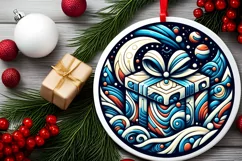 Round Christmas Ornament Sublimation|Clipart Product Image 2